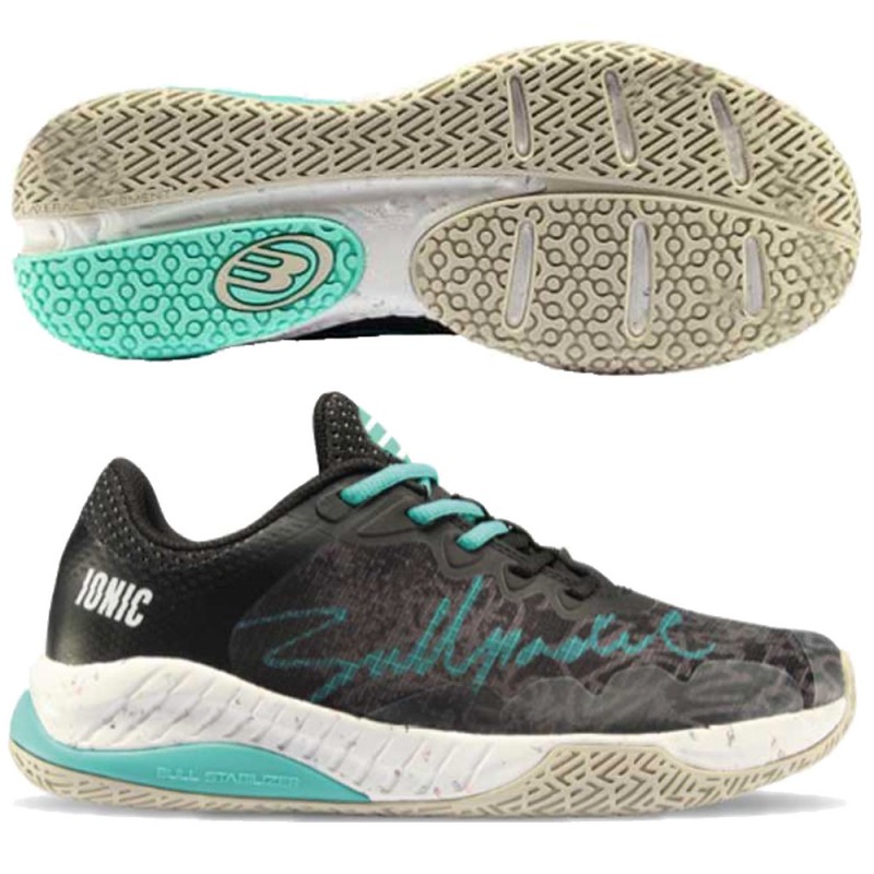Chaussures Bullpadel Ionic W 24V black turquoise 2024 Chaussures Bullpadel Ionic W 24V black turquoise 2024