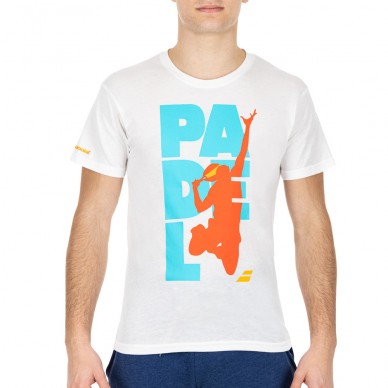 T-Shirt Babolat Cotton TEE Padel blanc