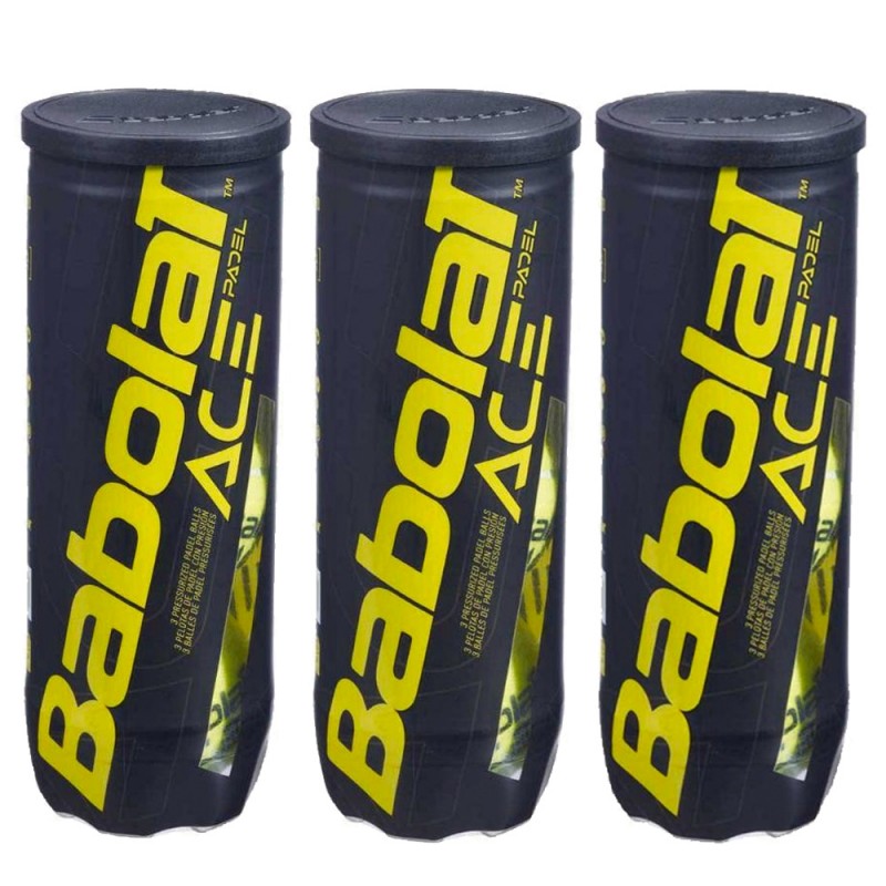 Pack 3 tubes balles Babolat ACE Padel X3