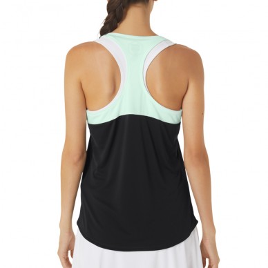 t-shirt Asics Court Tank noir et menthe