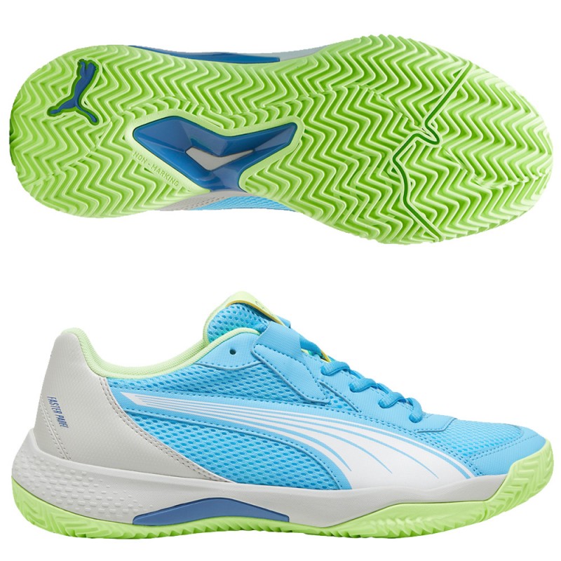 Chaussures Puma NOVA Court luminous blue white gray 2024