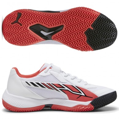 Chaussures Puma NOVA Court white black active red 2024