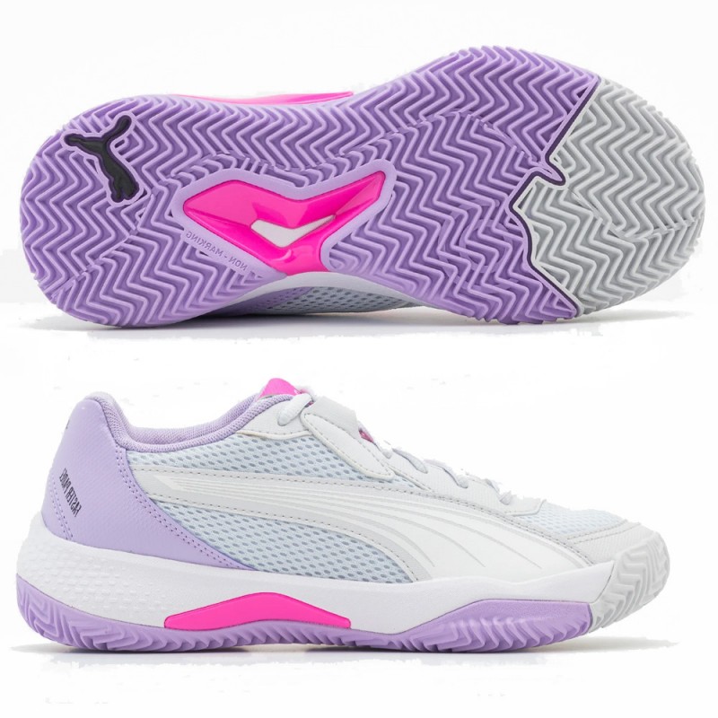 Chaussures Puma NOVA Court white black active red 2024 padel shoes Chaussures Puma NOVA Court white black active red 2024 padel shoes