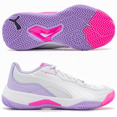 Chaussures Puma NOVA Smash Wn's silver mist white vivid violet 2024