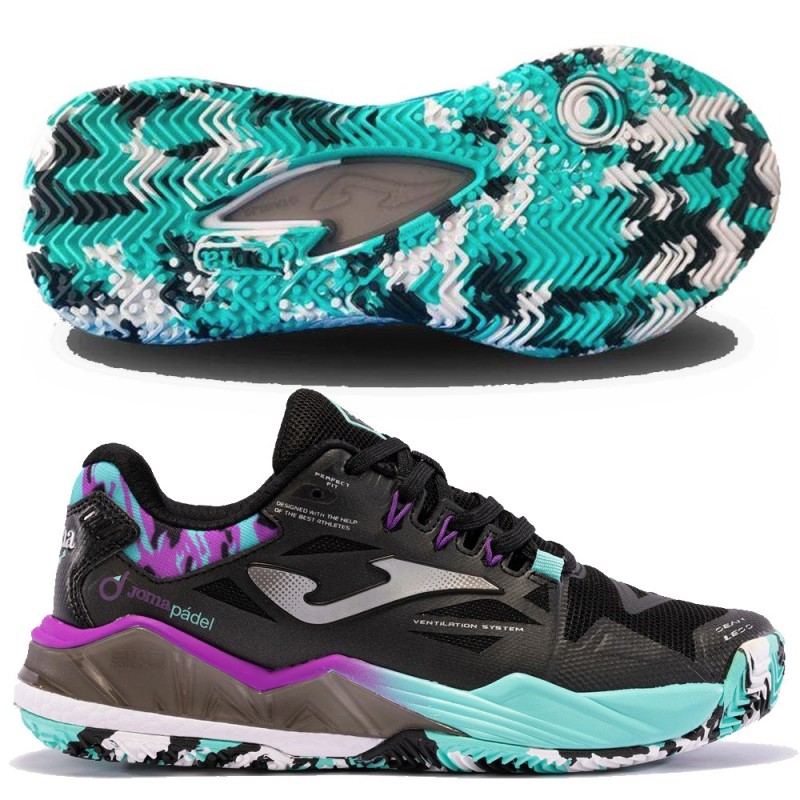 chaussures Joma Spin Lady 2401 black turquoise pink 2024 chaussures Joma Spin Lady 2401 black turquoise pink 2024