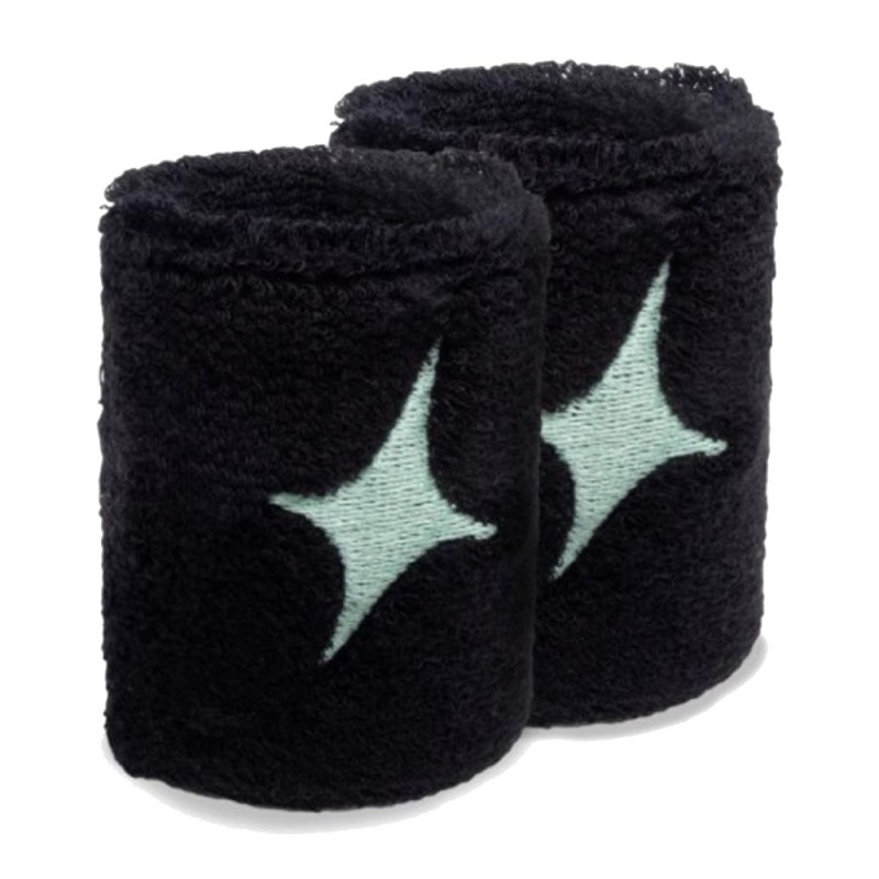 Poignets Star Vie noirs logo vert Poignets Star Vie noirs logo vert