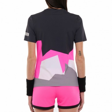 T-Shirt Hydrogen Mountains Tech bleu rose