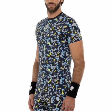 T-Shirt Hydrogen Camo Pixel Tech bleu marine