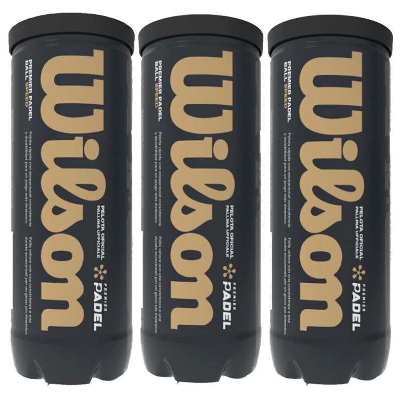 Pack 3 tubes balles Wilson Premier Padel Speed x 3 Pack 3 tubes balles Wilson Premier Padel Speed x 3