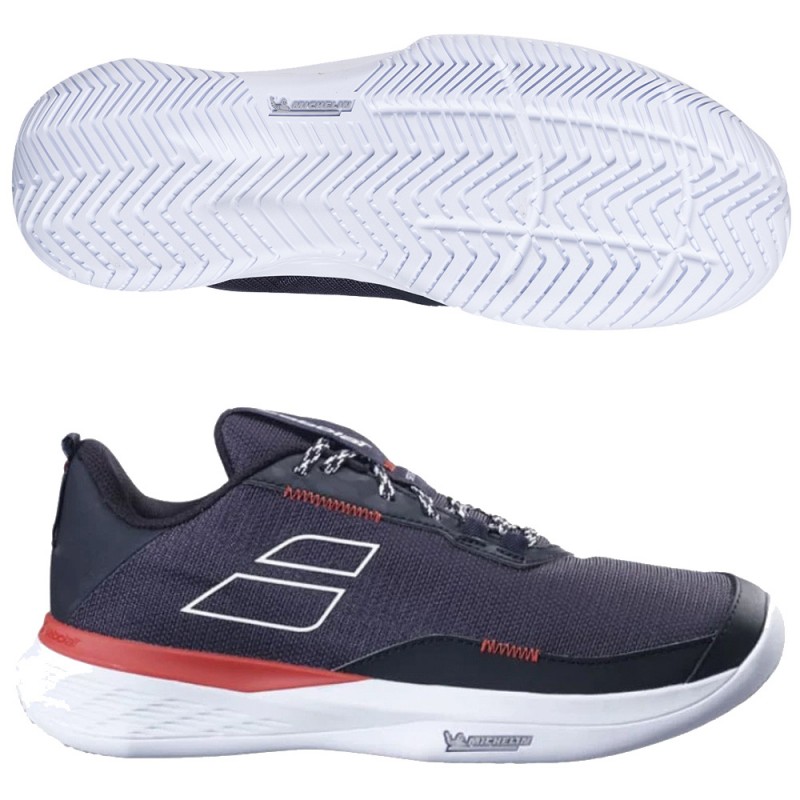 Chaussures Babolat SFX Evo Clay Men black fiesta red 2024 Chaussures Babolat SFX Evo Clay Men black fiesta red 2024