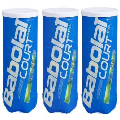 Pack 3 tubes balles Babolat Court X3