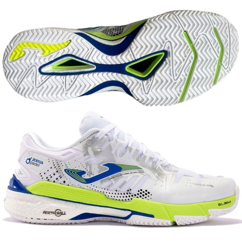 Chaussures Joma Slam Men 2402 white yellow 2024