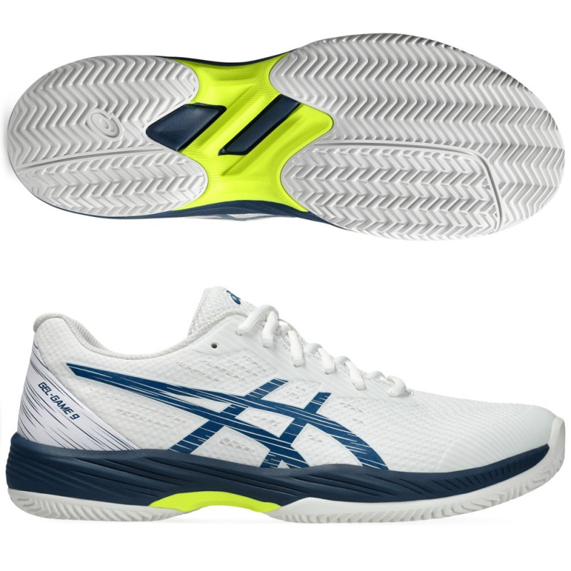 chaussures Asics Gel Game 9 Clay white mako blue 2024 chaussures Asics Gel Game 9 Clay white mako blue 2024
