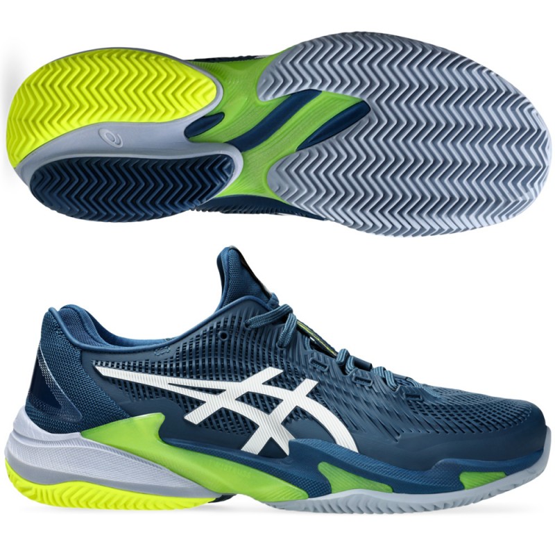 chaussures Asics Court FF 3 Clay mako blue white 2024 chaussures Asics Court FF 3 Clay mako blue white 2024