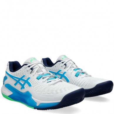 chaussures Asics Gel Resolution 9 Clay white digital aqua 2024