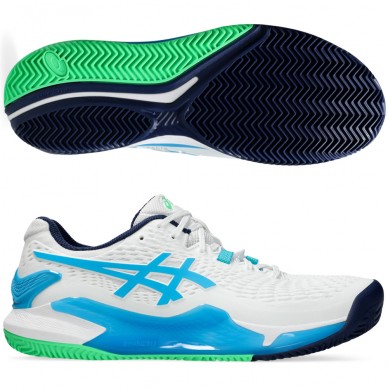 chaussures Asics Gel Resolution 9 Clay white digital aqua 2024