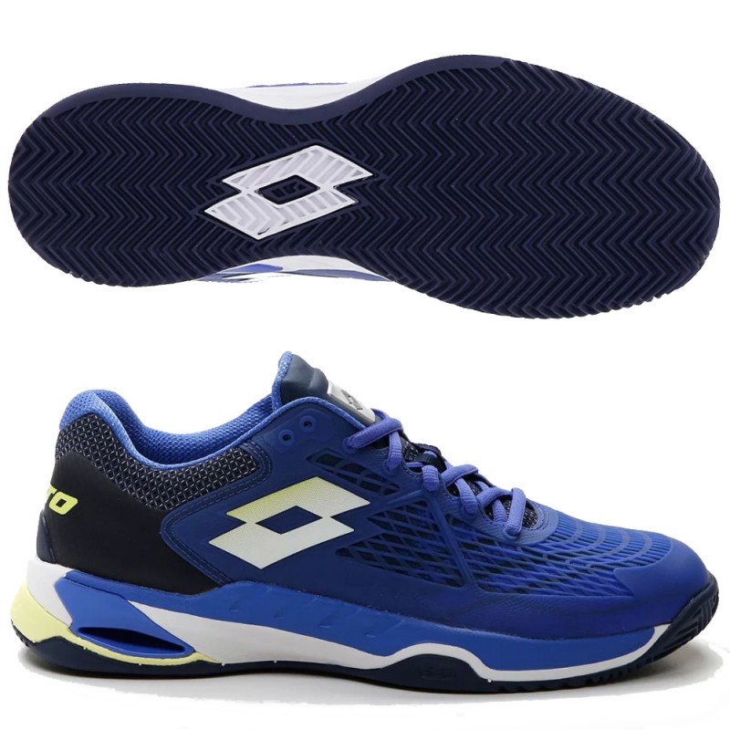 chaussures Lotto Mirage 100 Clay blue yellow 2024 chaussures Lotto Mirage 100 Clay blue yellow 2024