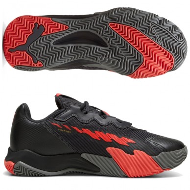 chaussures Puma Nova Elite gris active rouge 2024