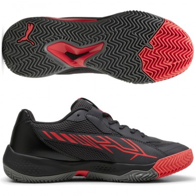 chaussures Puma Nova Court gris actif rouge 2024