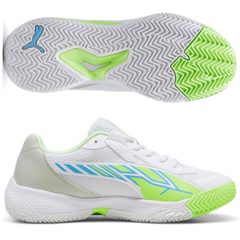 chaussures Puma Nova Court blanche bleu lumineux 2024 chaussures Puma Nova Court blanche bleu lumineux 2024
