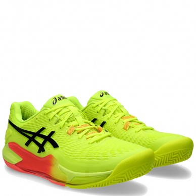 chaussures Asics Resolution 9 Clay Paris safety yellow black 2024