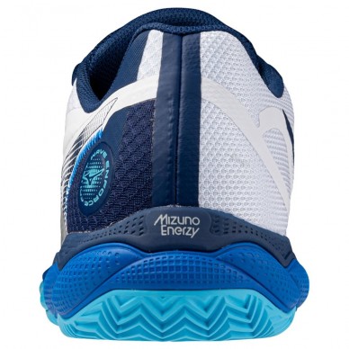 chaussures Mizuno Wave Enforce Court CC white estate blue 2024