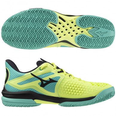 chaussures Mizuno Wave Exceed Tour 6 CC sunny lime black 2024