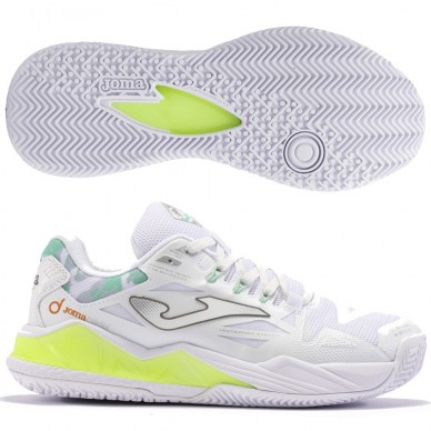 chaussures Joma Spin Lady 2402 white green 2024