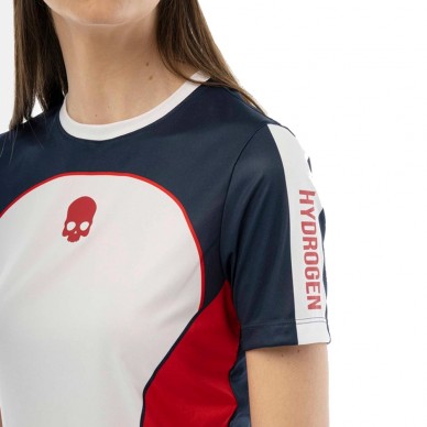 T-shirt Hydrogen Heritage Tech blanc rouge bleu marine