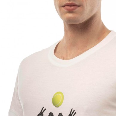 T-shirt Hydrogen Tennis Ball blanc