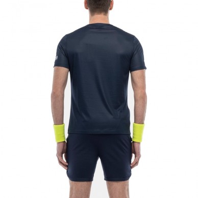 T-shirt Hydrogen Drip Tech bleu marine fluor