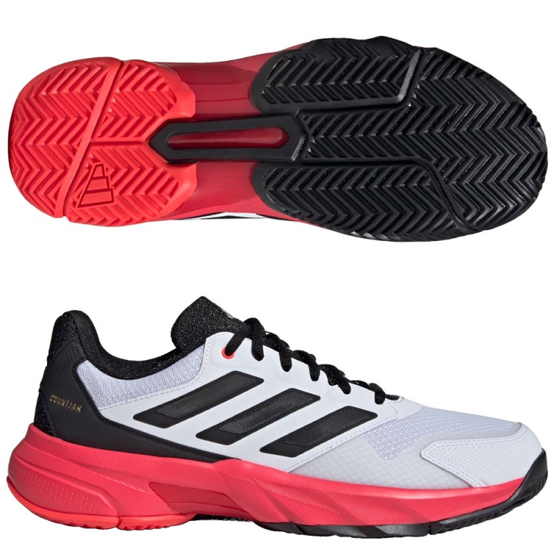 Chaussures Adidas Courtjam Control M FTWR Blanc Lucid Rouge 2025 Chaussures Adidas Courtjam Control M FTWR Blanc Lucid Rouge 2025