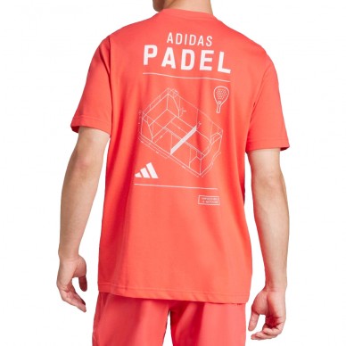 T-shirt Adidas M Padel rouge