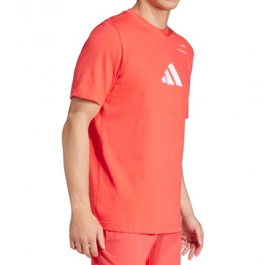 T-shirt Adidas M Padel rouge