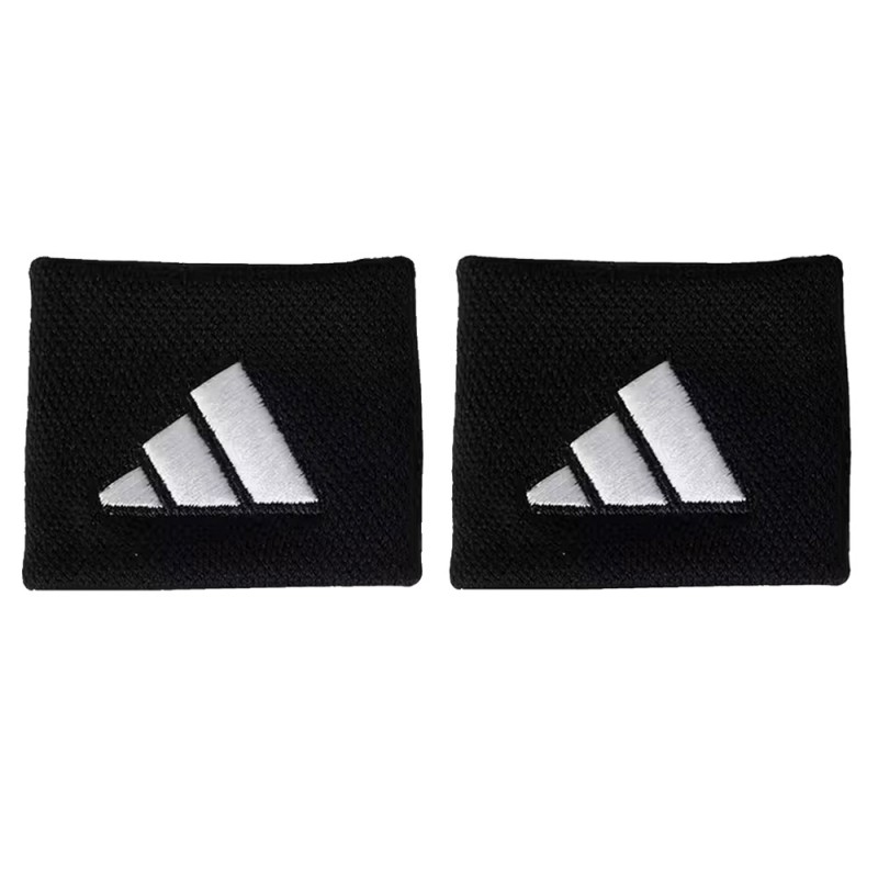 Poignets Adidas S noirs logo blanc Poignets Adidas S noirs logo blanc