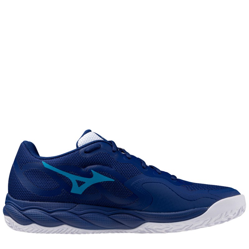 Chaussures Mizuno Wave Enforce Court CC bellwether blue white 2025 Chaussures Mizuno Wave Enforce Court CC bellwether blue white 2025