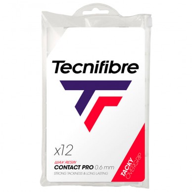 Overgrips Tecnifibre Pro Contact x12 blancs