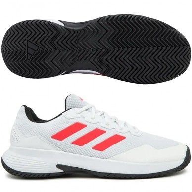 Chaussures Adidas Gamecourt 2 M FTWR White Lucid Red 2025