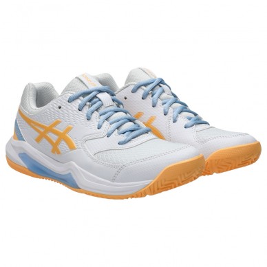 Chaussures Asics Gel Dedicate 8 Padel White Orange Glow 2025