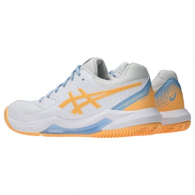 Chaussures Asics Gel Dedicate 8 Padel White Orange Glow 2025