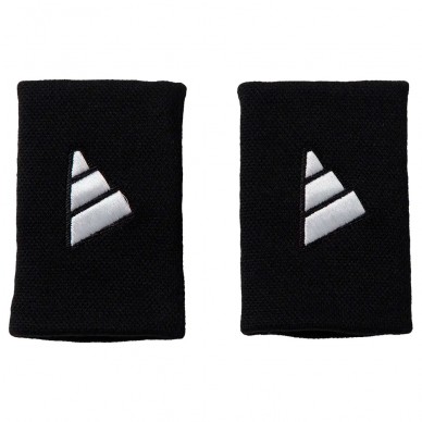 Poignets Adidas L noires logo blanc