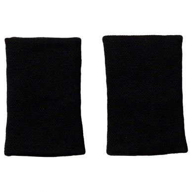 Poignets Adidas L noires logo blanc