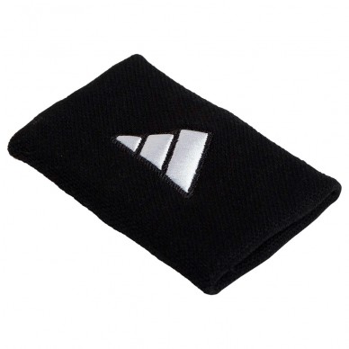Poignets Adidas L noires logo blanc