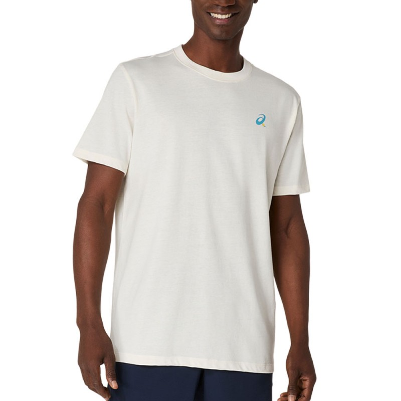 T-shirt Asics Court Graphics SS Top crème