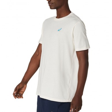 T-shirt Asics Court Graphics SS Top crème