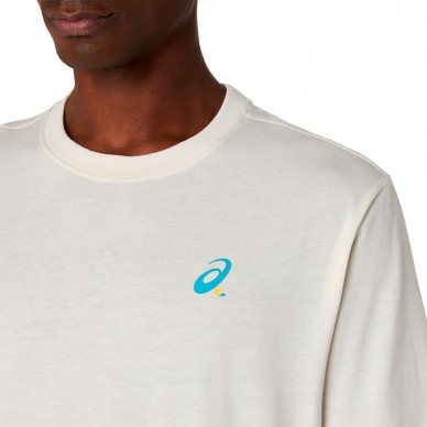 T-shirt Asics Court Graphics SS Top crème