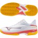 Chaussures Mizuno Wave Exceed Court CC white calypso coral 2025