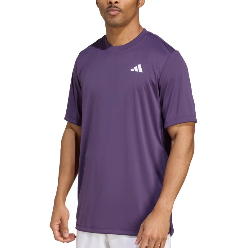 T-shirt Adidas Club violet logo blanc