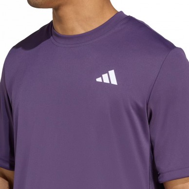 T-shirt Adidas Club violet logo blanc