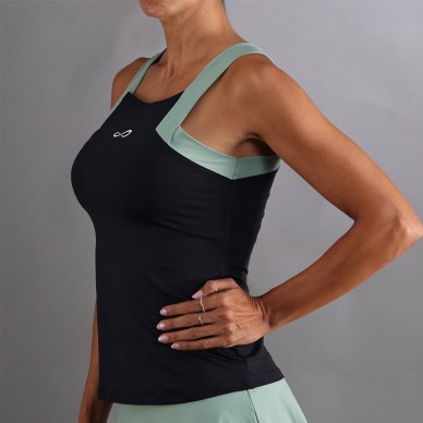 T-shirt Endless Breeze noir vert forêt